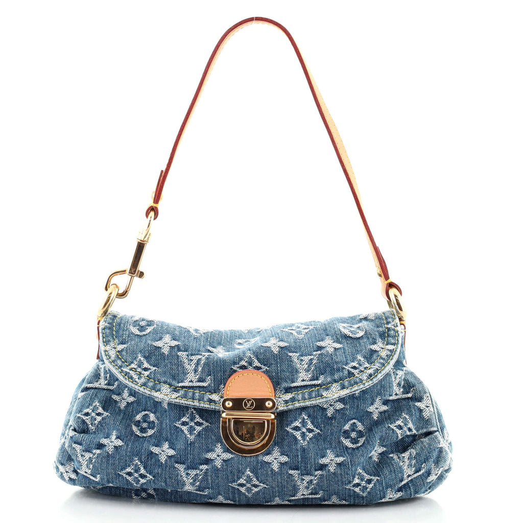 Pleaty Handbag Denim Mini