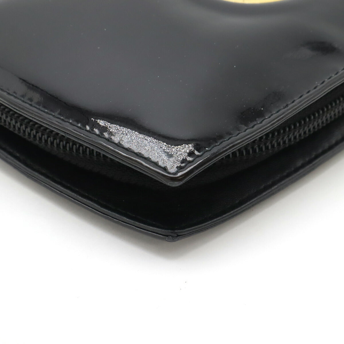 Chanel Patent Leather Make Up Coco Mark Long Wallet A47663
