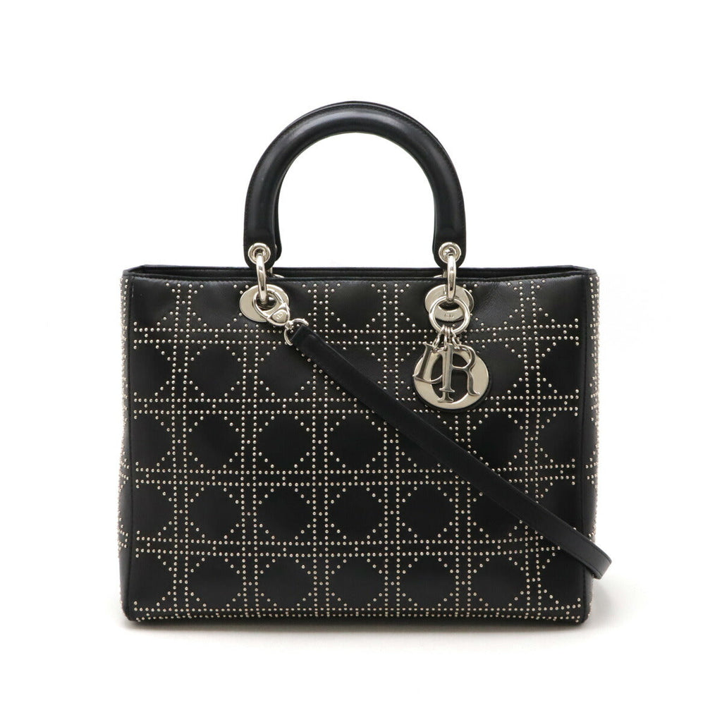 Christian Dior Leather Lady Dior 2way Bag