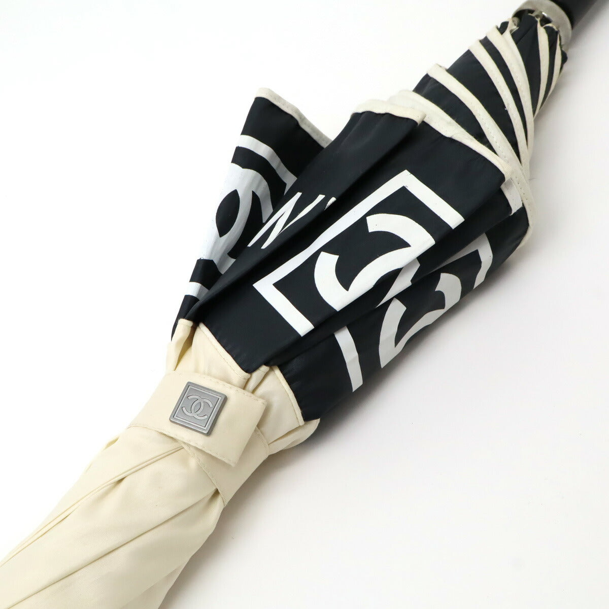 Chanel Coco Mark Logo Nylon Canvas Umbrella