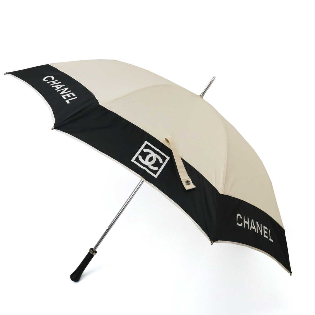 Chanel Coco Mark Logo Nylon Canvas Umbrella