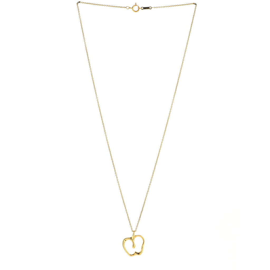 Elsa Peretti Apple Pendant Necklace 18K Yellow Gold