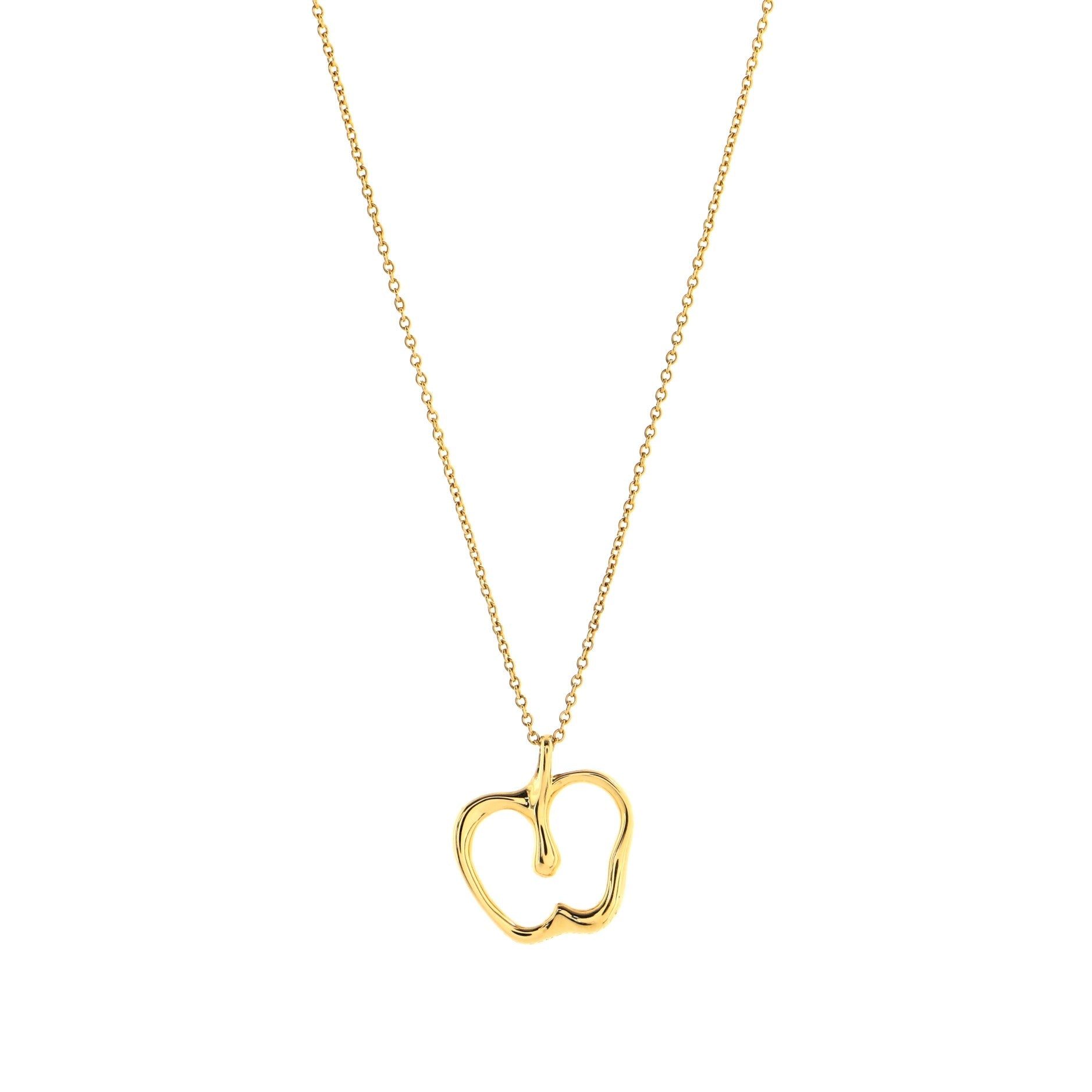 Elsa Peretti Apple Pendant Necklace 18K Yellow Gold
