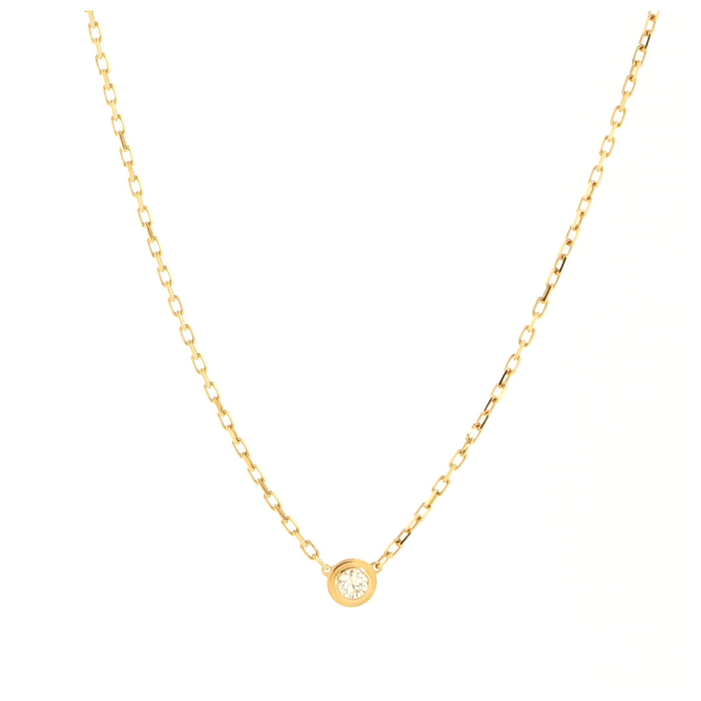 Diamants Legers Pendant Necklace 18K Yellow Gold with Diamond Small