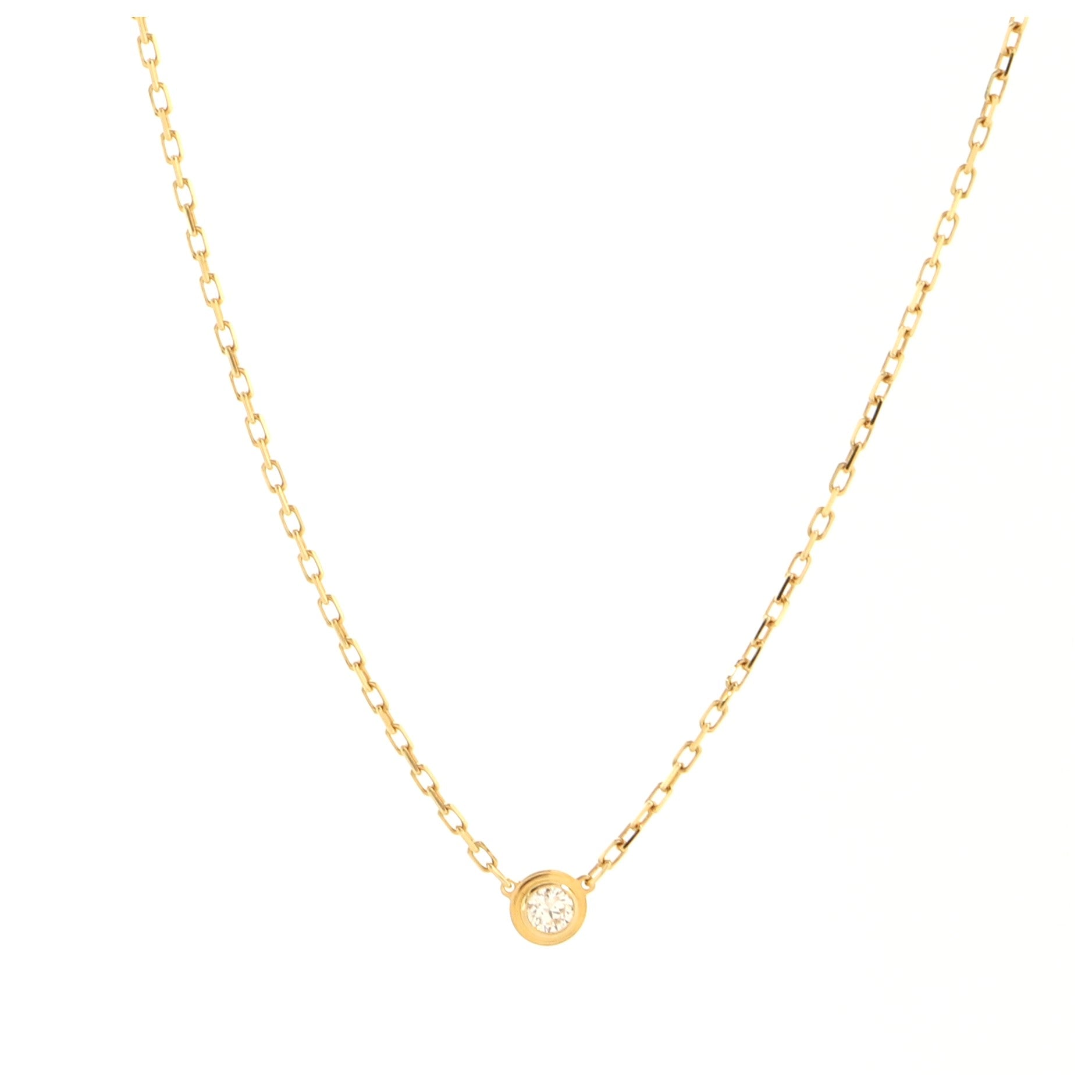 Diamants Legers Pendant Necklace 18K Yellow Gold with Diamond Small