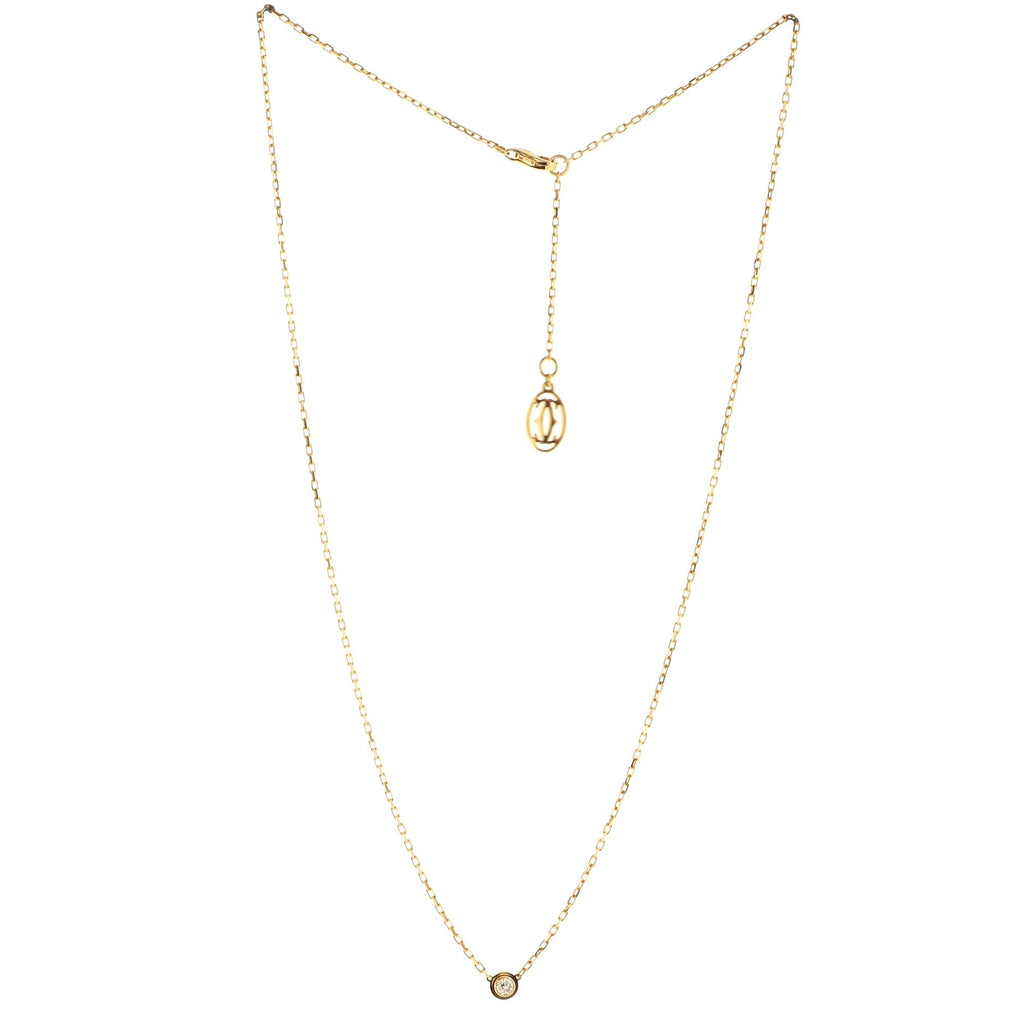 Diamants Legers Pendant Necklace 18K Yellow Gold with Diamond Small
