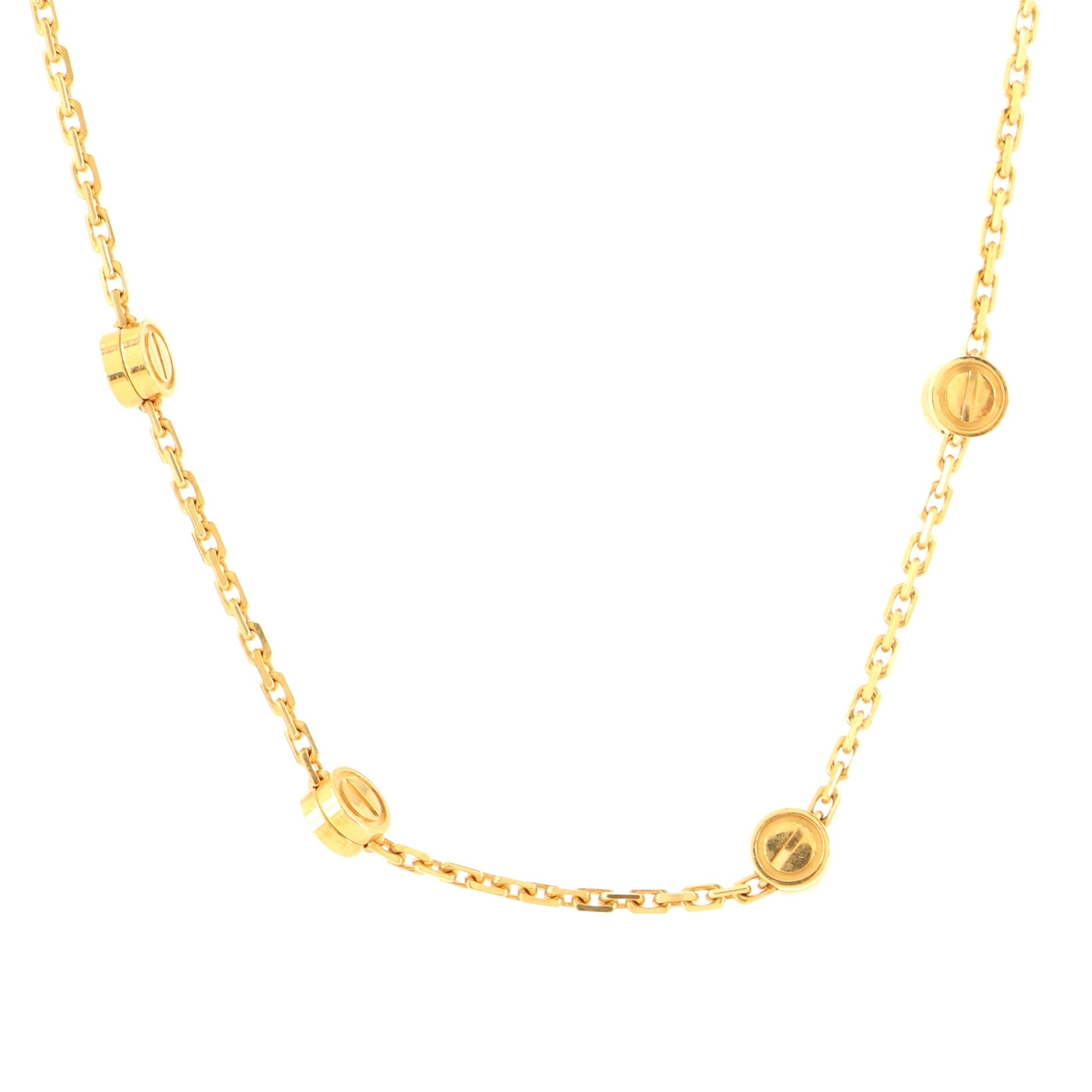 Love Station Necklace 18K Yellow Gold