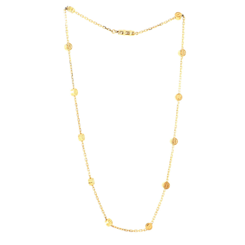 Love Station Necklace 18K Yellow Gold