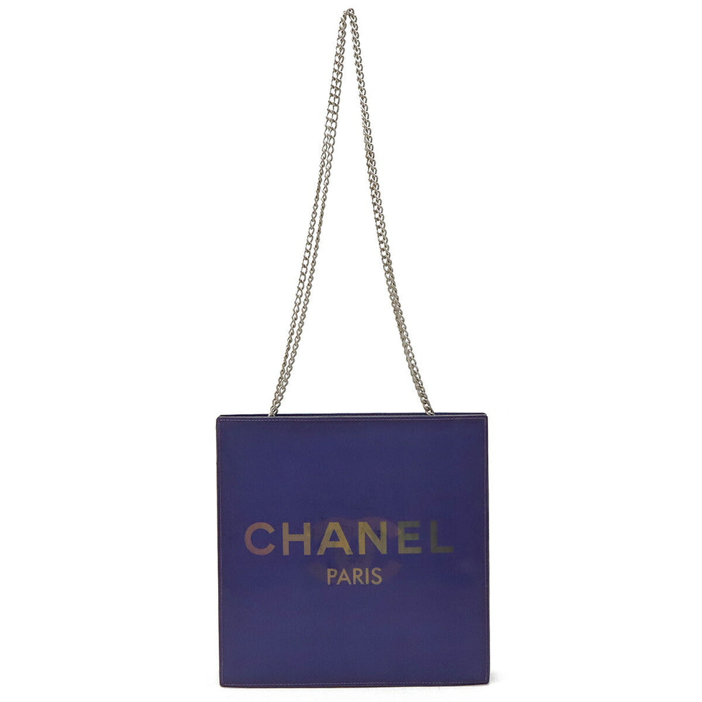 Chanel PVC Coco Mark Chain Shoulder Bag Purple