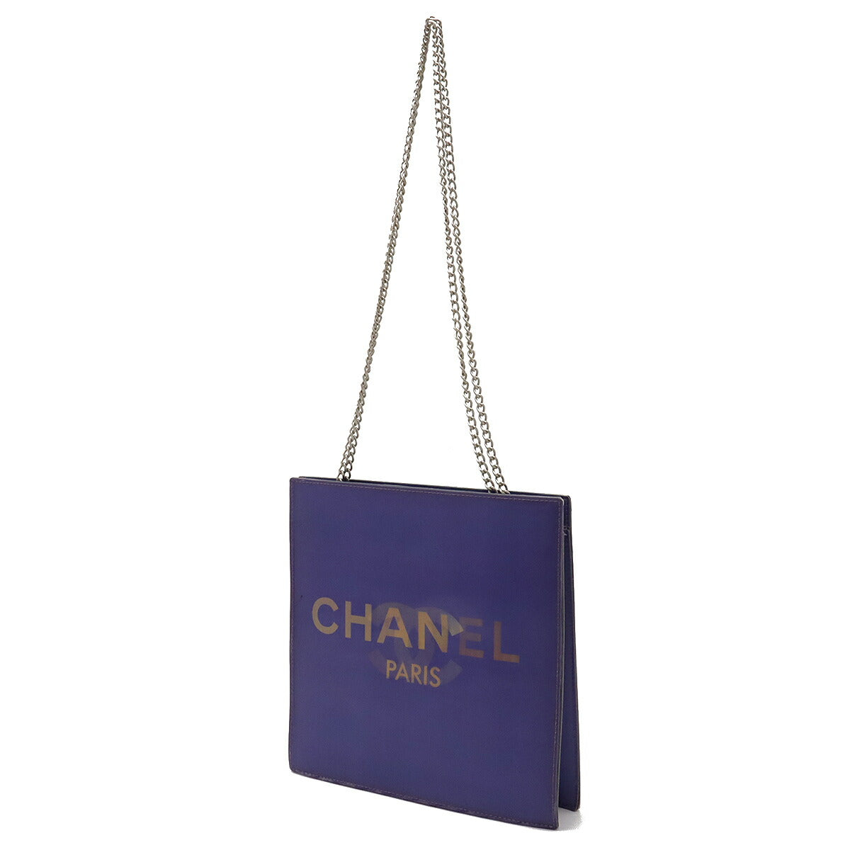 Chanel PVC Coco Mark Chain Shoulder Bag Purple