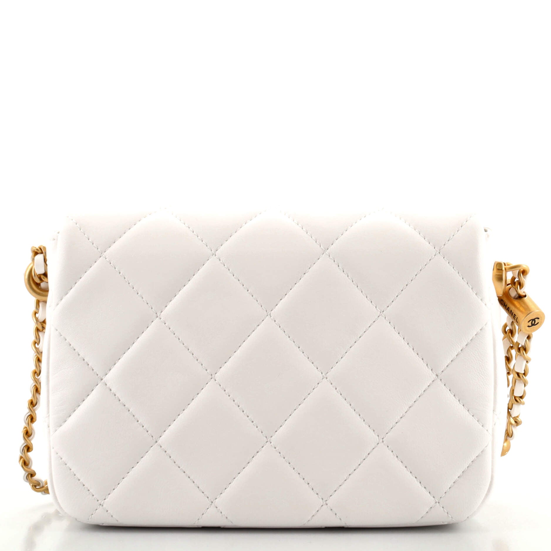 My Perfect Adjustable Chain Flap Bag Quilted Lambskin with Pearls Mini