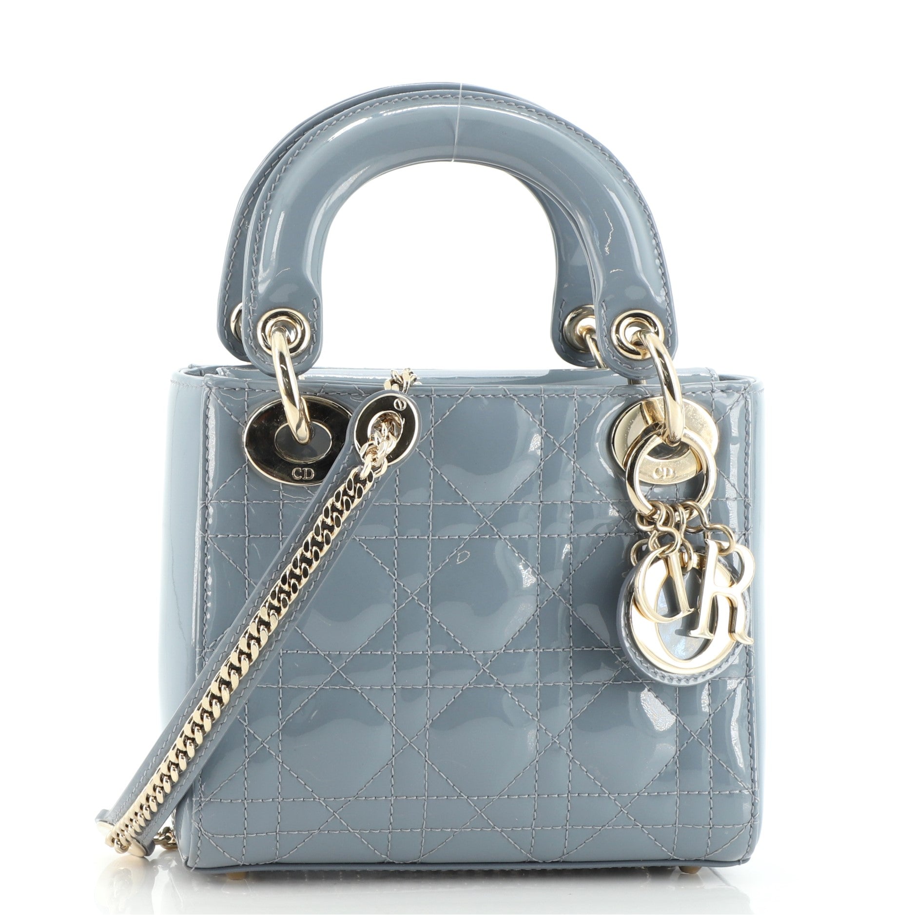 Lady Dior Bag Cannage Quilt Patent Mini