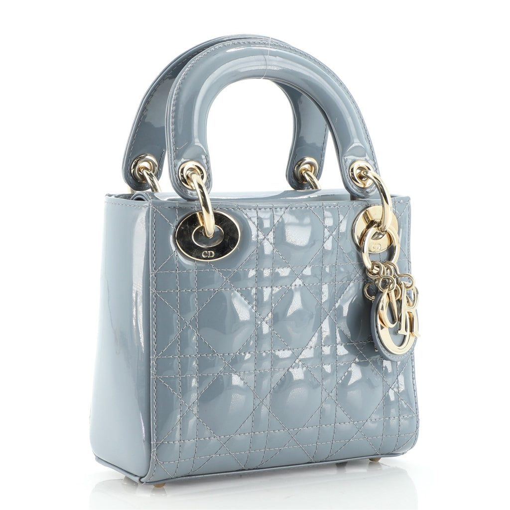 Lady Dior Bag Cannage Quilt Patent Mini