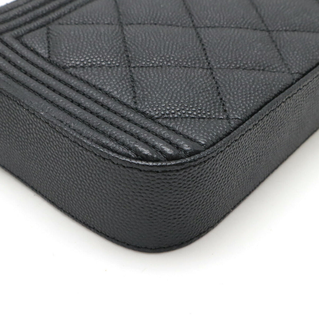 Chanel Caviar Skin Boy Chanel Chain Wallet 2way Bag A84069