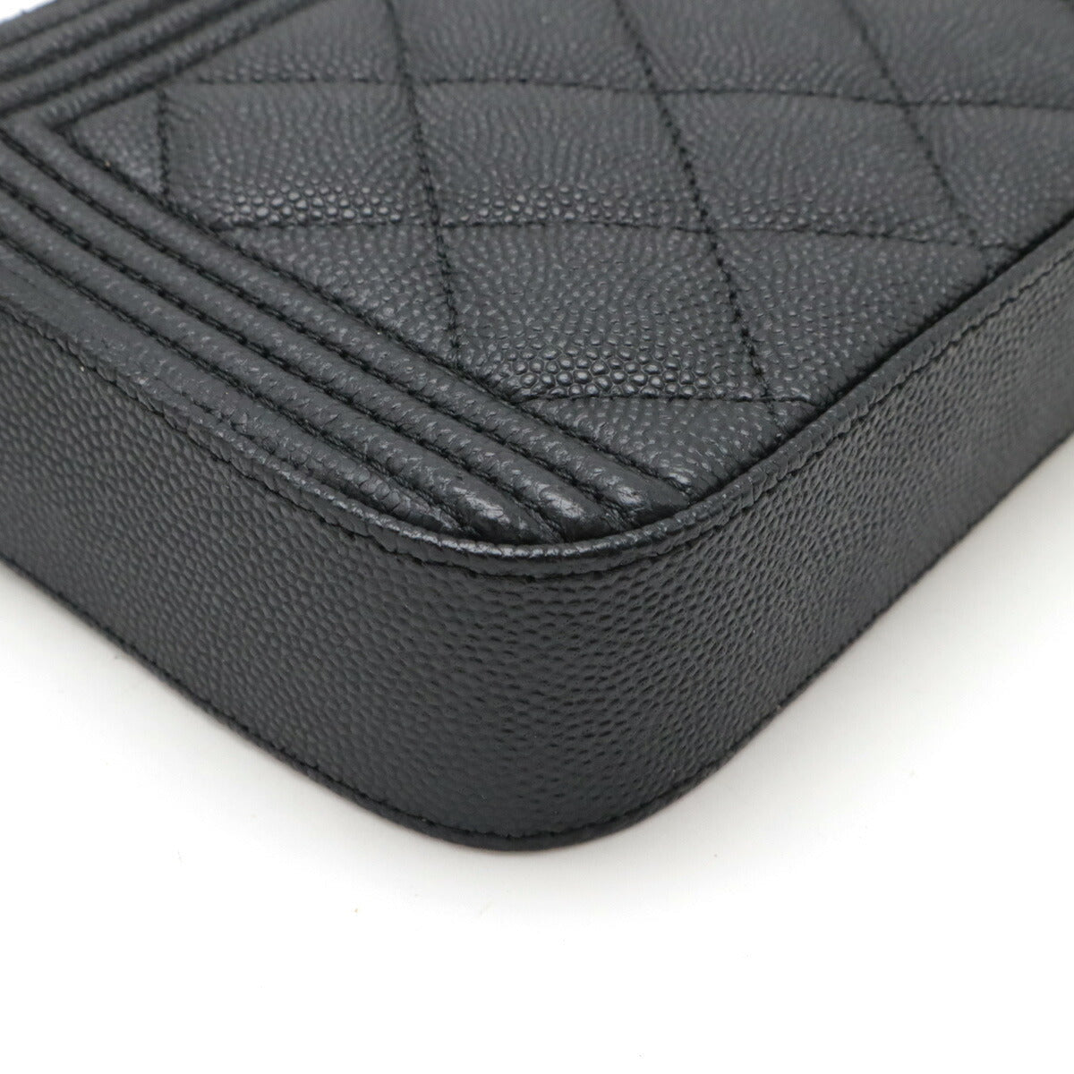 Chanel Caviar Skin Boy Chanel Chain Wallet 2way Bag A84069