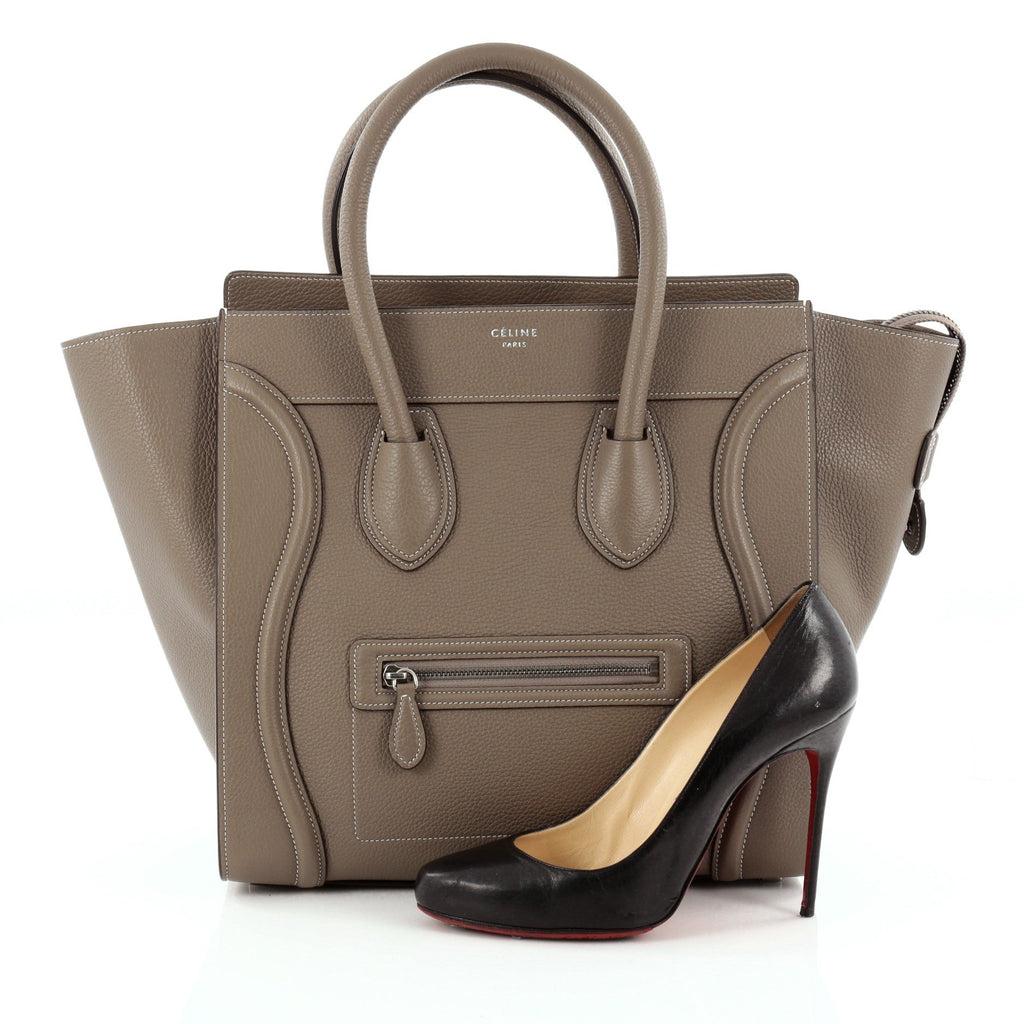 Luggage Handbag Grainy Leather Mini