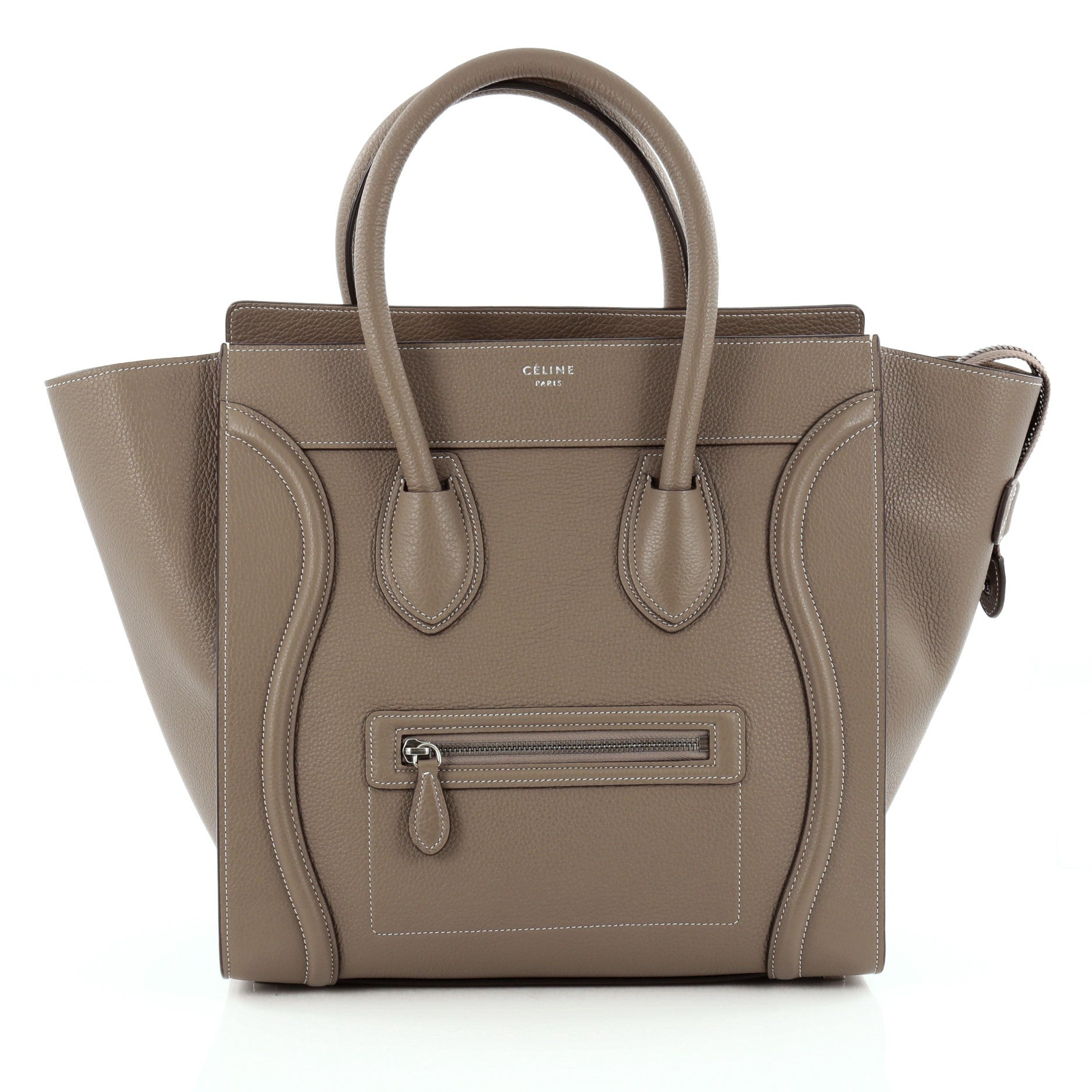 Luggage Handbag Grainy Leather Mini