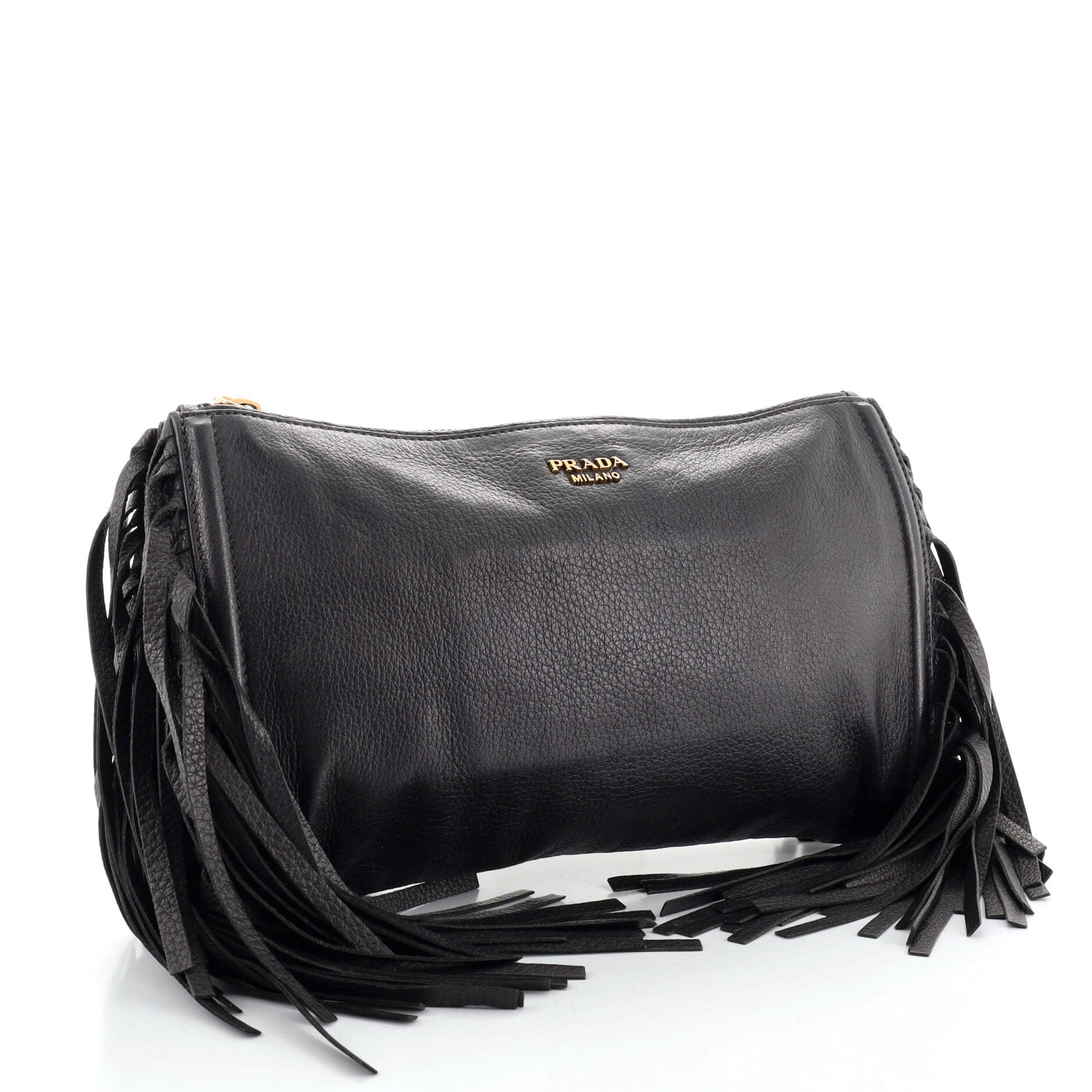 Fringe Clutch Cervo Leather Small