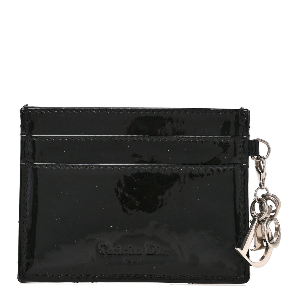 Patent Cannage Lady Dior  Holder Black