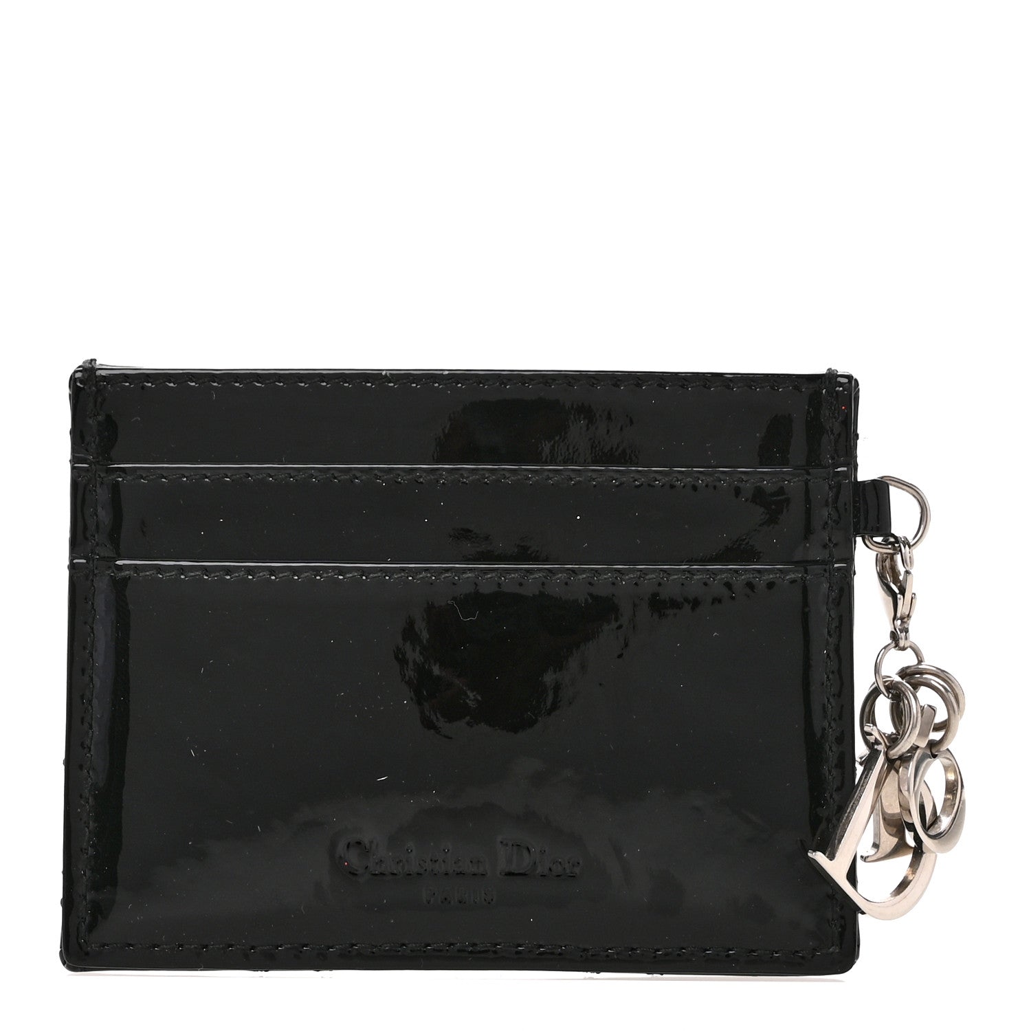 Patent Cannage Lady Dior  Holder Black