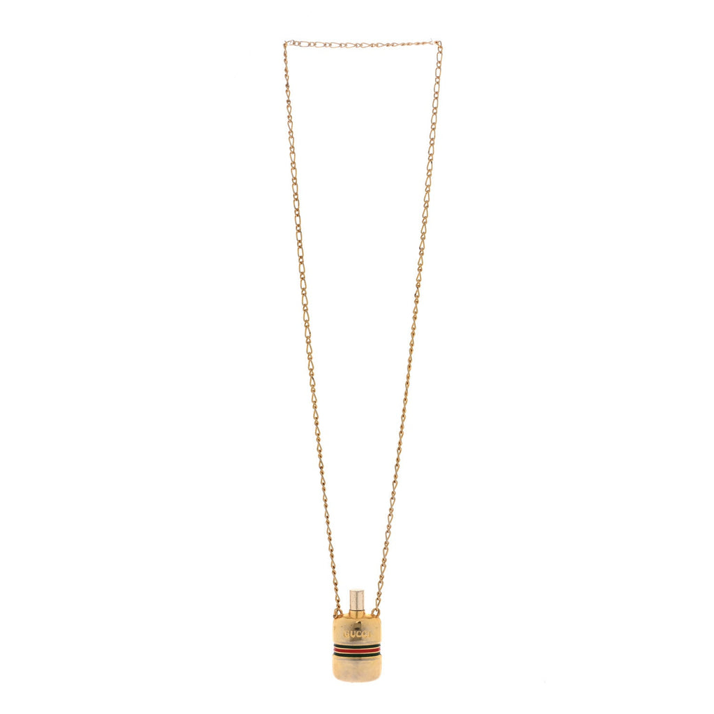 Metal Enamel Bottle Pendant Necklace