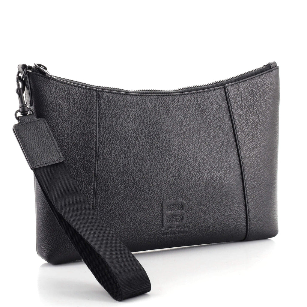 Hourglass Wristlet Clutch Leather