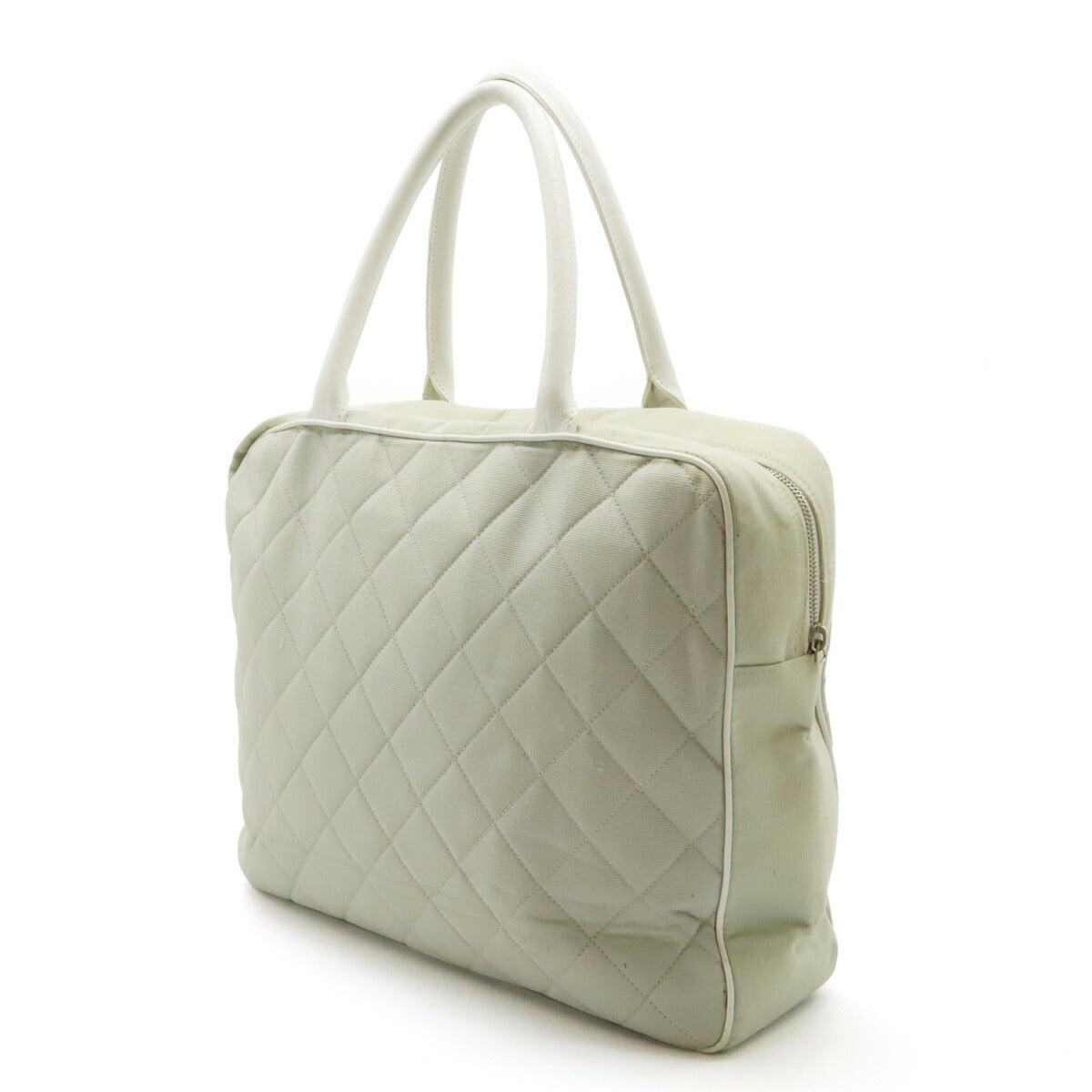 Chanel Canvas Leather Matelasse Sports Line Handbag Mini Boston Bag