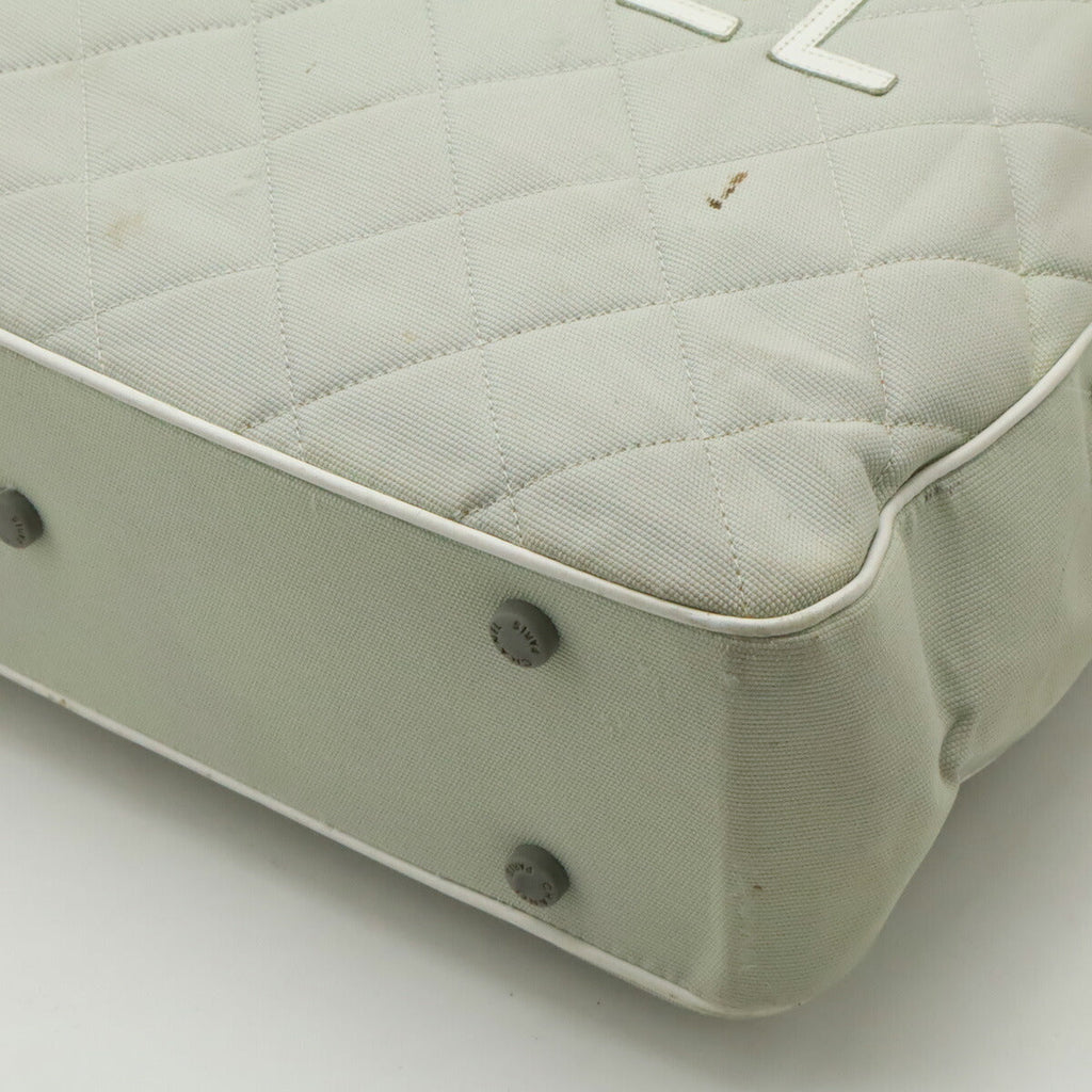 Chanel Canvas Leather Matelasse Sports Line Handbag Mini Boston Bag