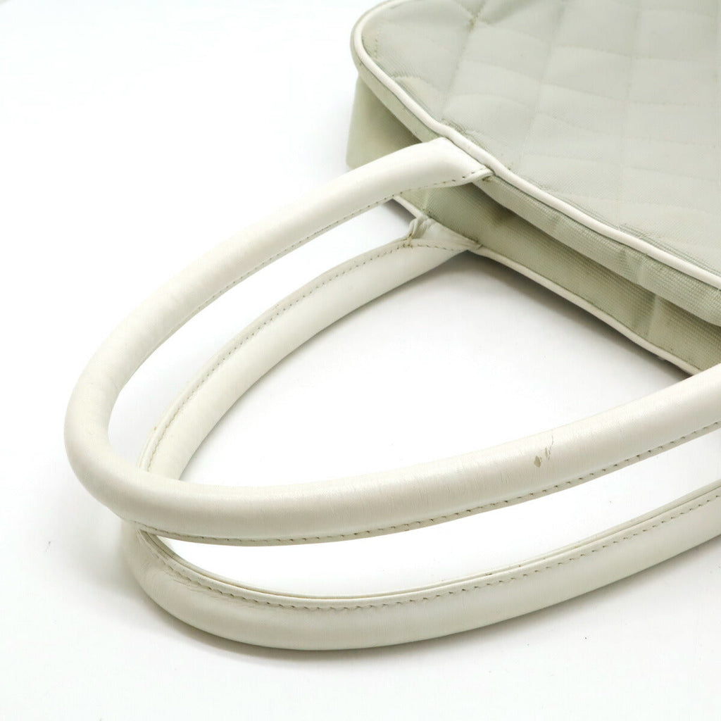 Chanel Canvas Leather Matelasse Sports Line Handbag Mini Boston Bag