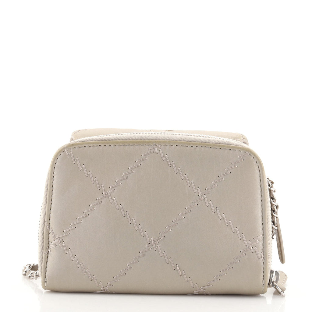 Ultimate Stitch Wallet on Chain Flap Quilted Lambskin Mini