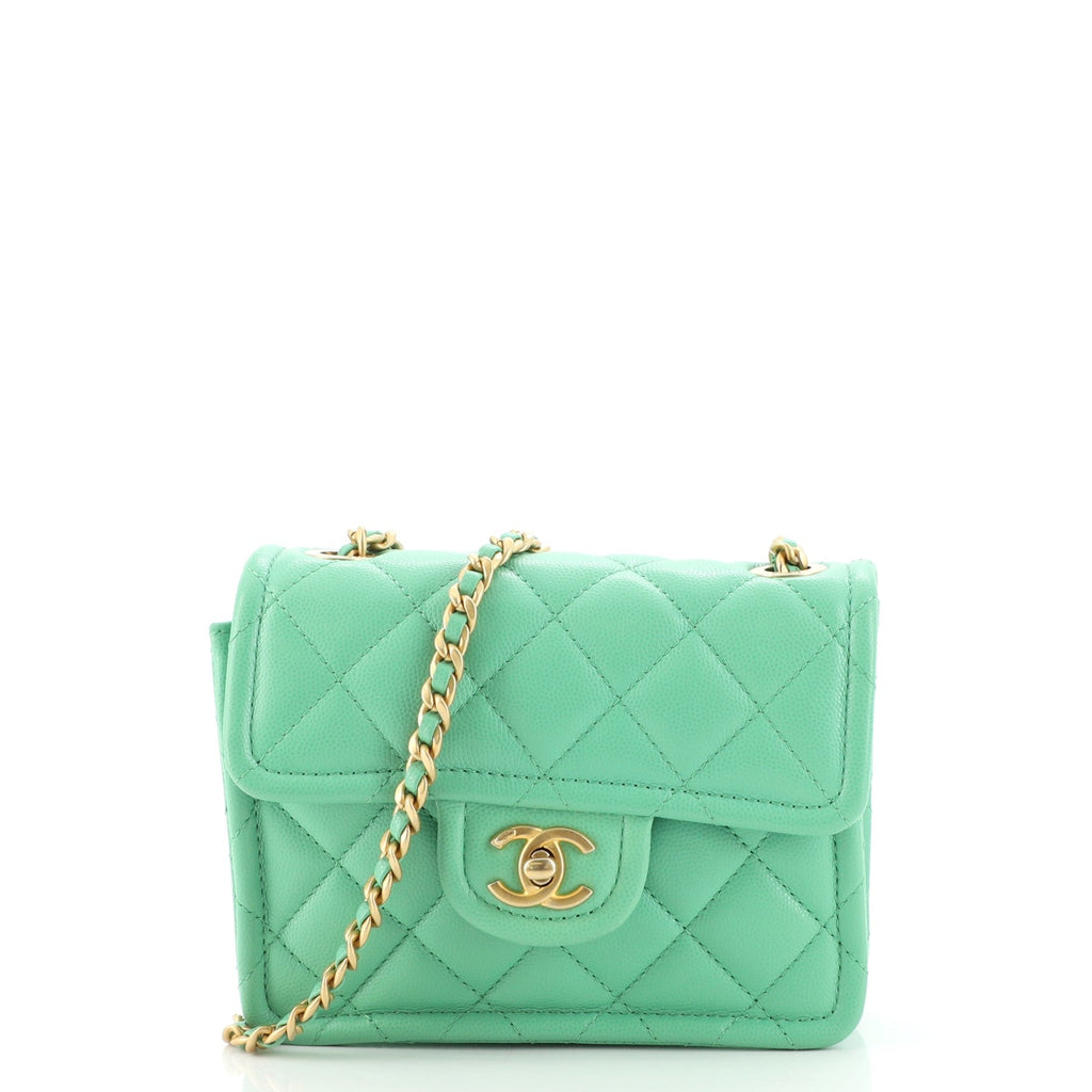 Sweet Classic Flap Bag Quilted Caviar Mini