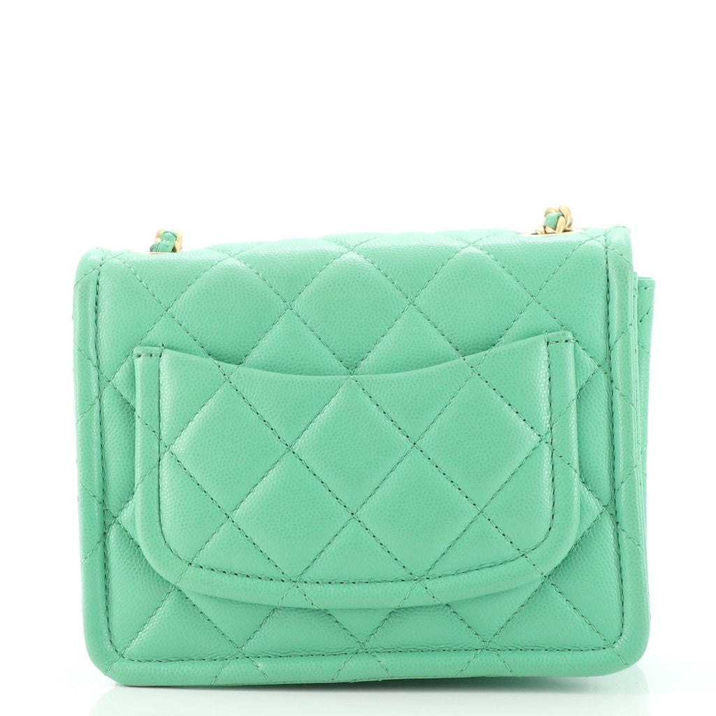 Sweet Classic Flap Bag Quilted Caviar Mini