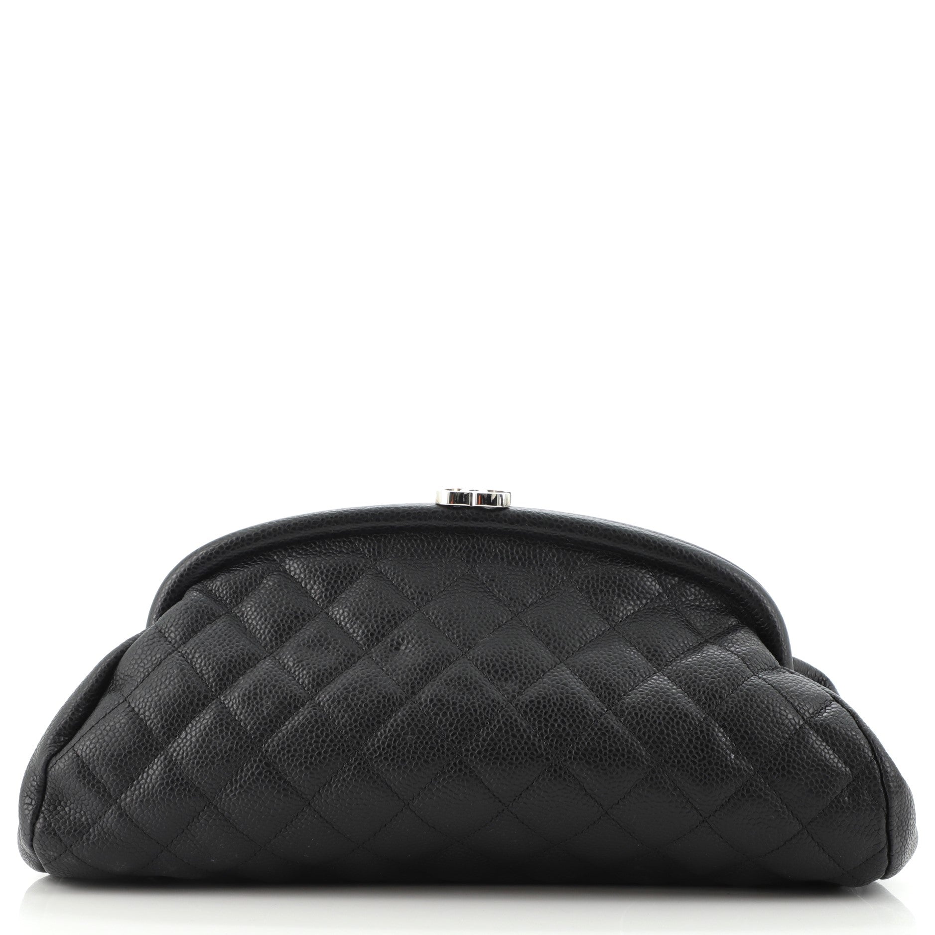 Timeless Clutch Quilted Caviar