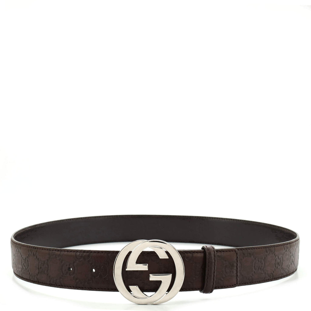 Interlocking G Belt Guccissima Leather Wide 100