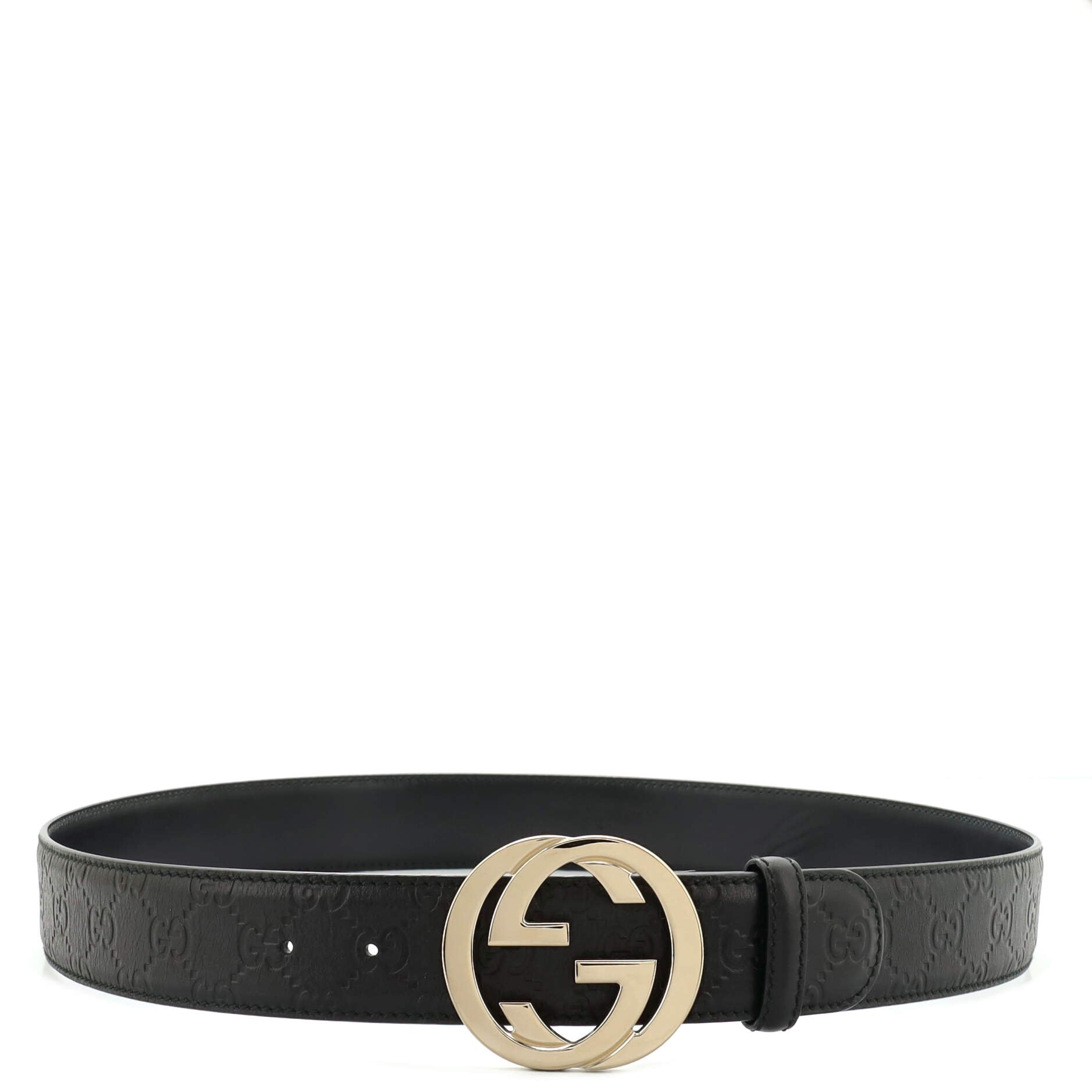 Interlocking G Belt Guccissima Leather Wide 100