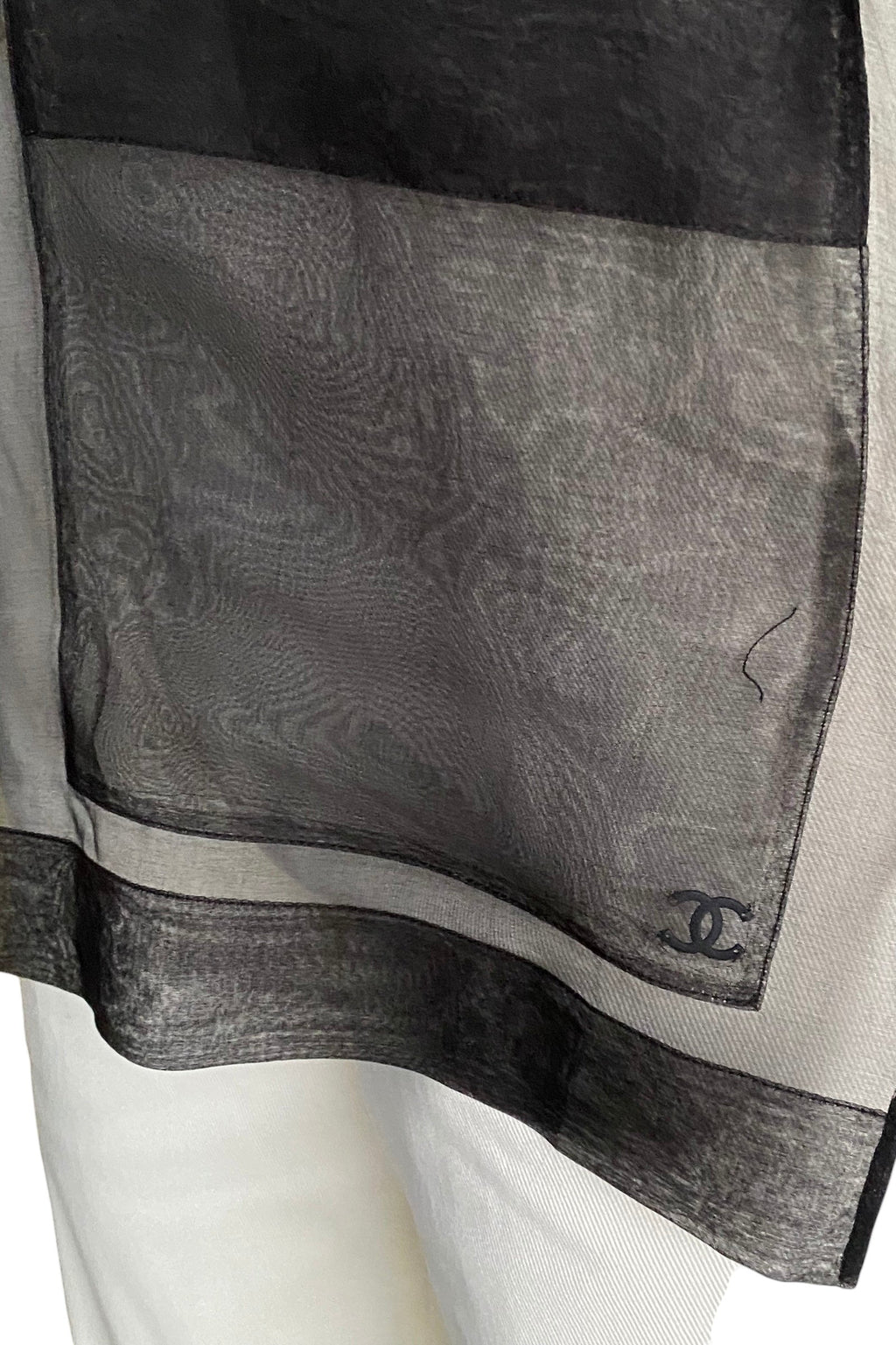 Chanel Black Sheer Chiffon Shirt - FR 38 / US 4-6