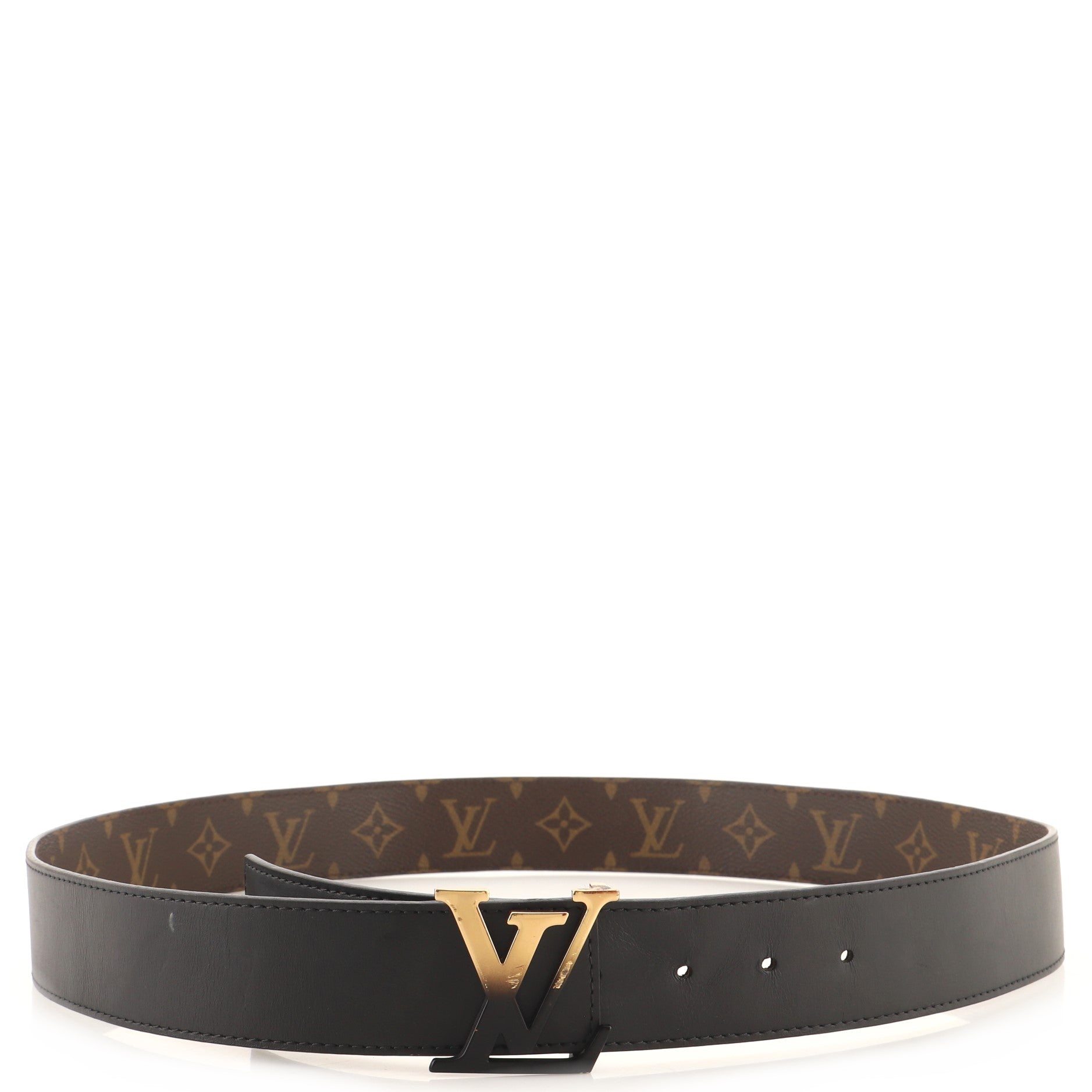 LV Initiales Reversible Belt Monogram Canvas and Leather Wide 100