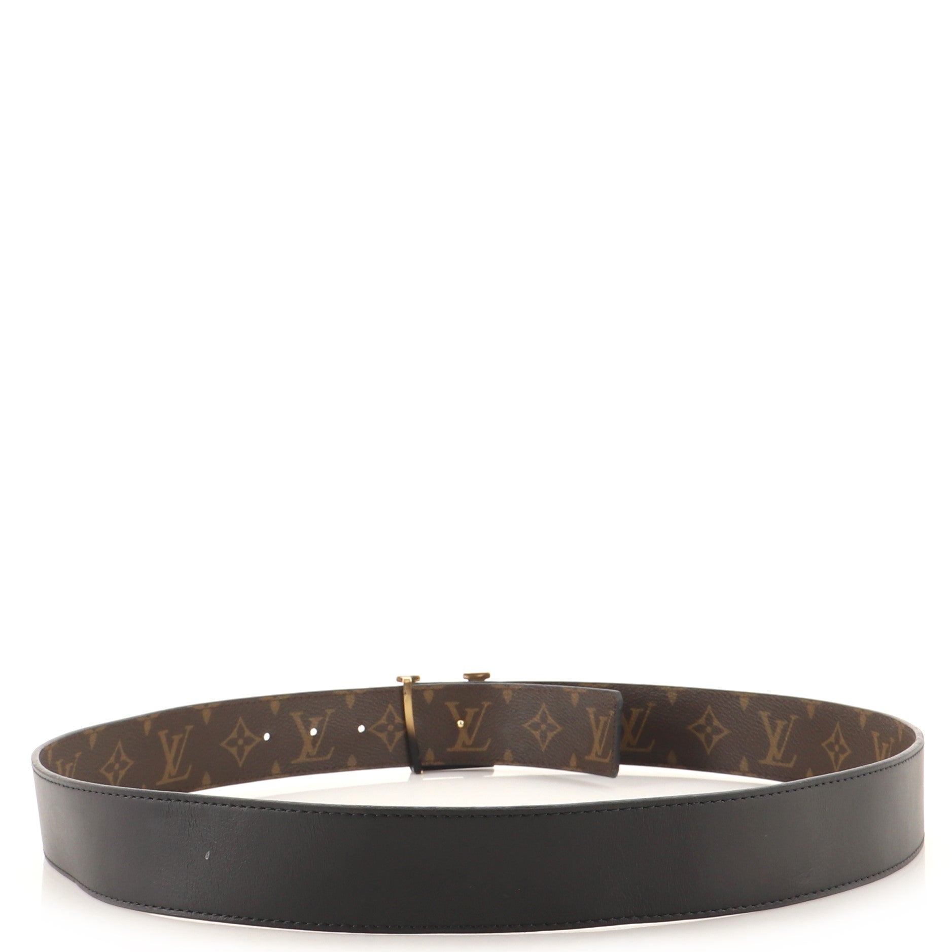 LV Initiales Reversible Belt Monogram Canvas and Leather Wide 100