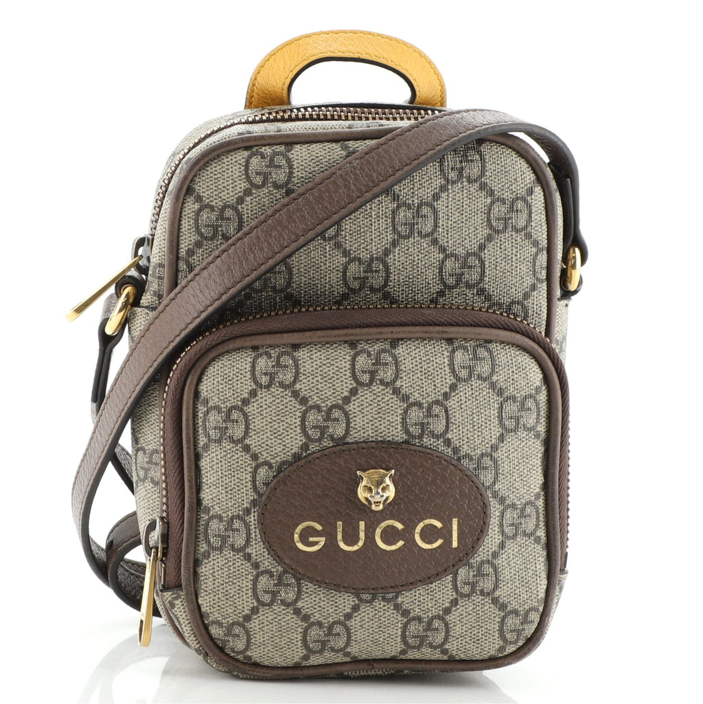 Neo Vintage Top Handle Crossbody Bag GG Coated Canvas Mini