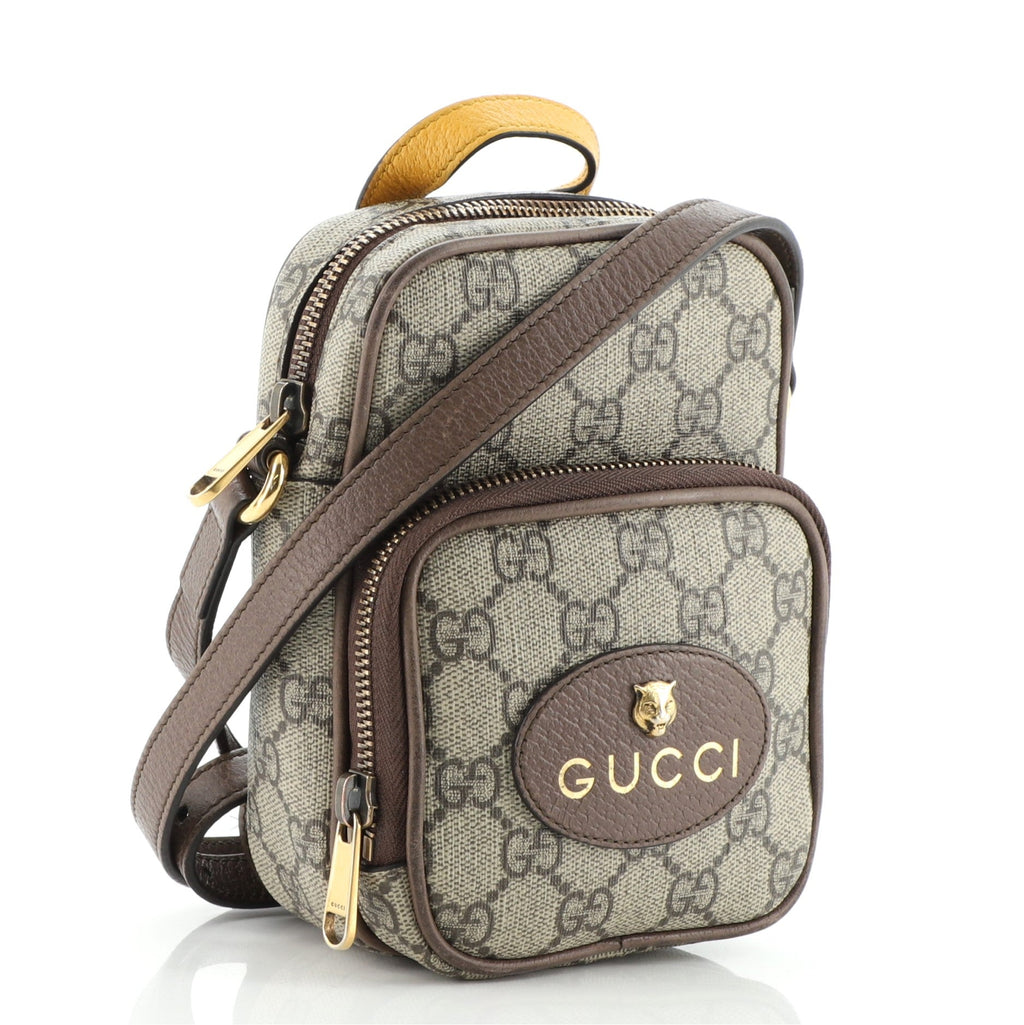 Neo Vintage Top Handle Crossbody Bag GG Coated Canvas Mini