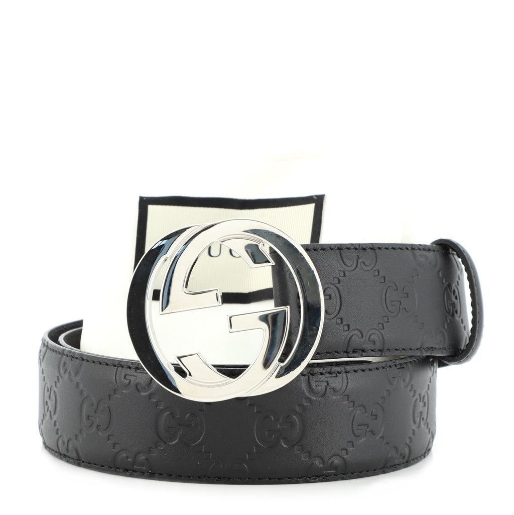 Interlocking G Belt Guccissima Leather Wide 85