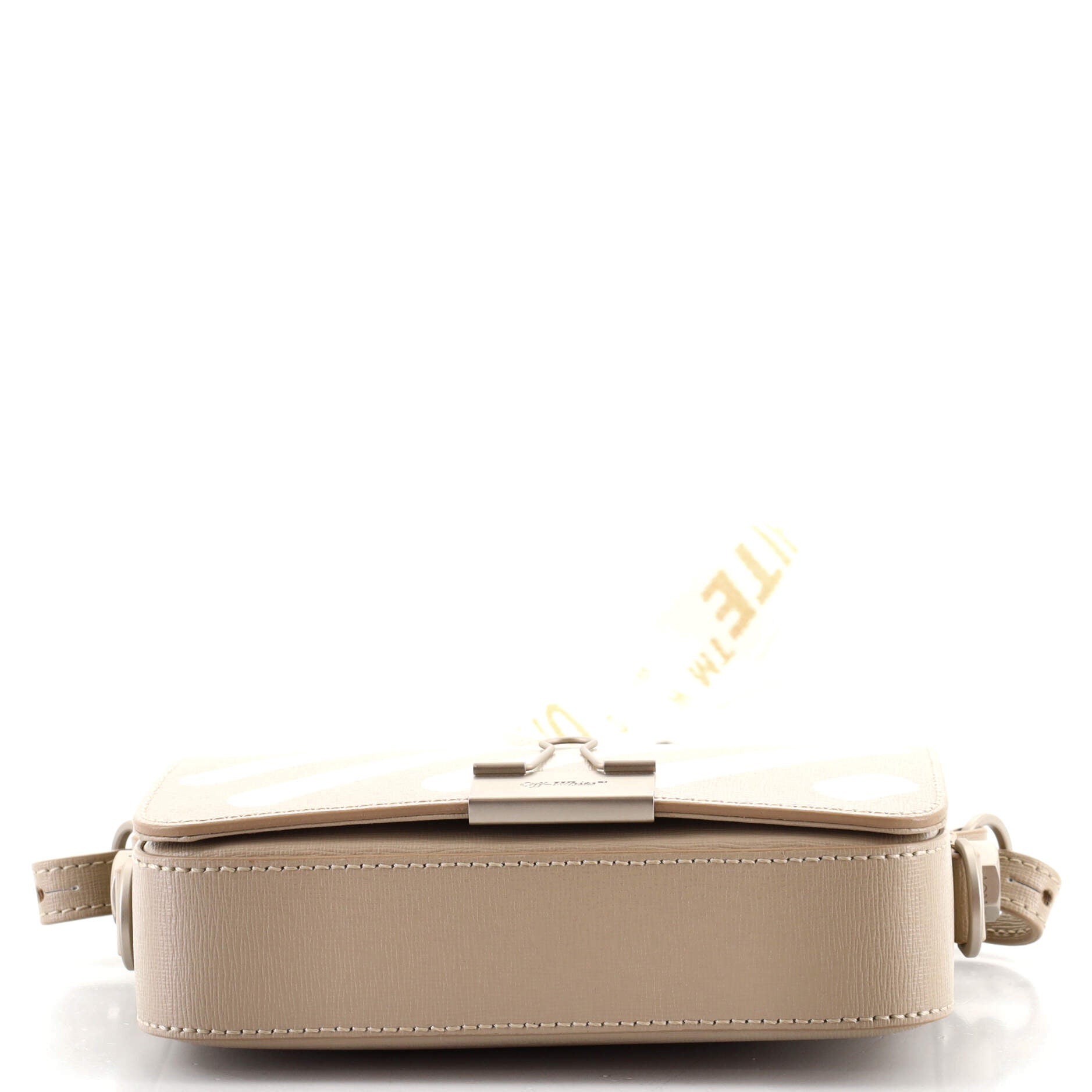 Binder Clip Flap Bag Striped Leather Mini