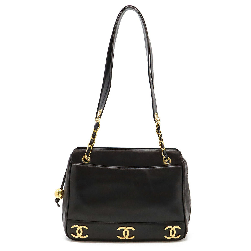 Chanel Triple Coco Leather 2way Shoulder Bag