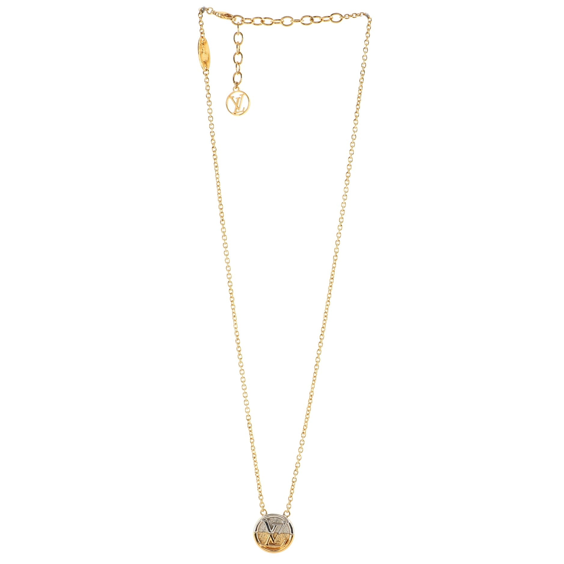 L To V Pendant Necklace Metal