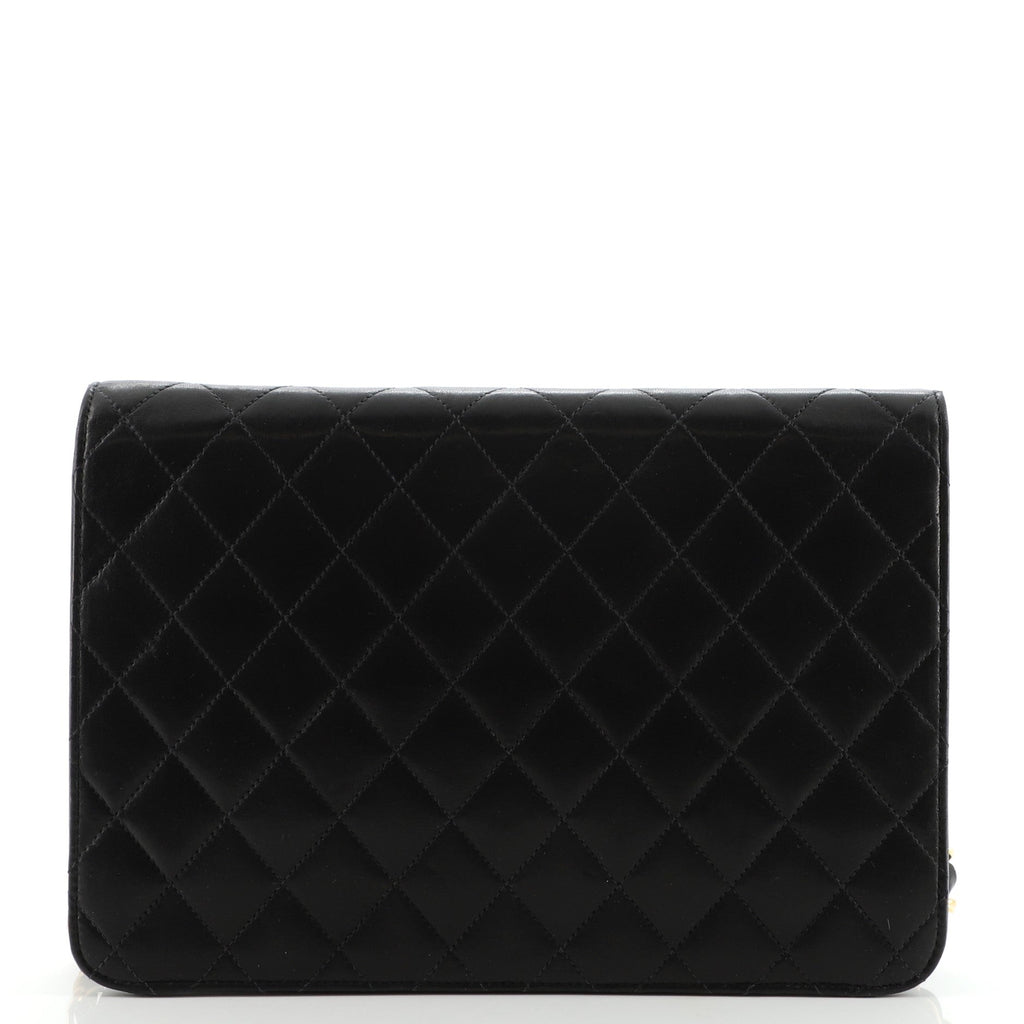 Vintage Clutch with Chain Quilted Leather Medium