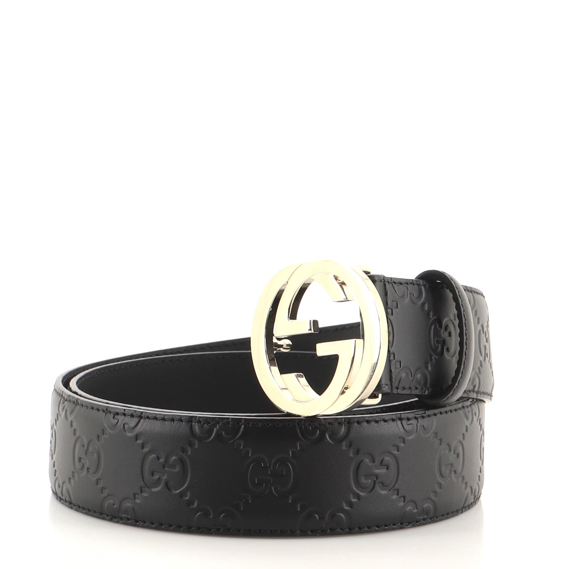Interlocking G Belt Guccissima Leather Wide 85