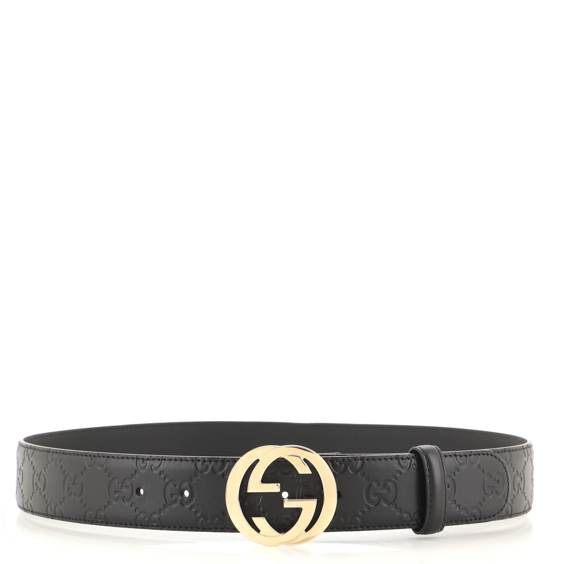 Interlocking G Belt Guccissima Leather Wide 85