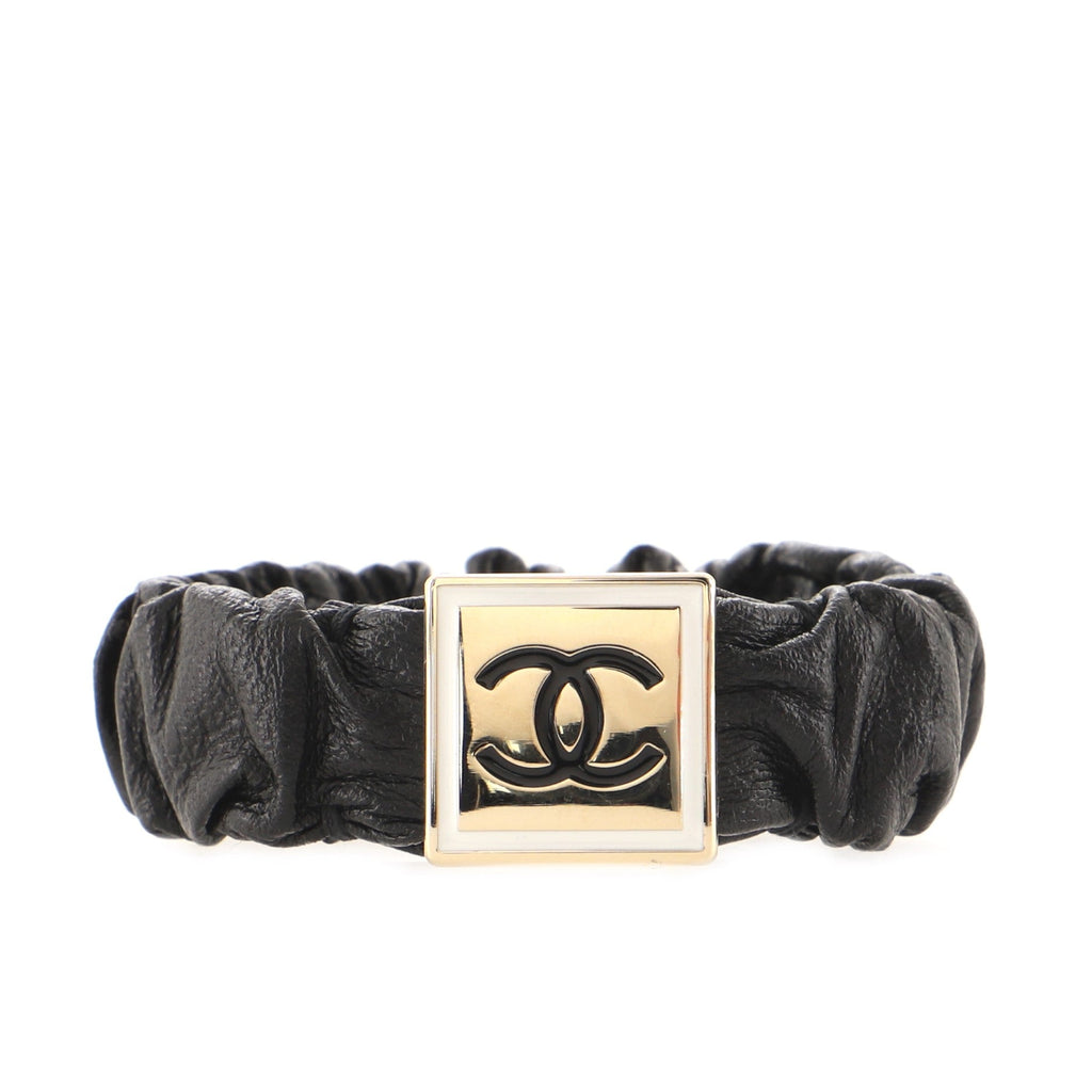 CC Scrunchie Metal and Leather XS