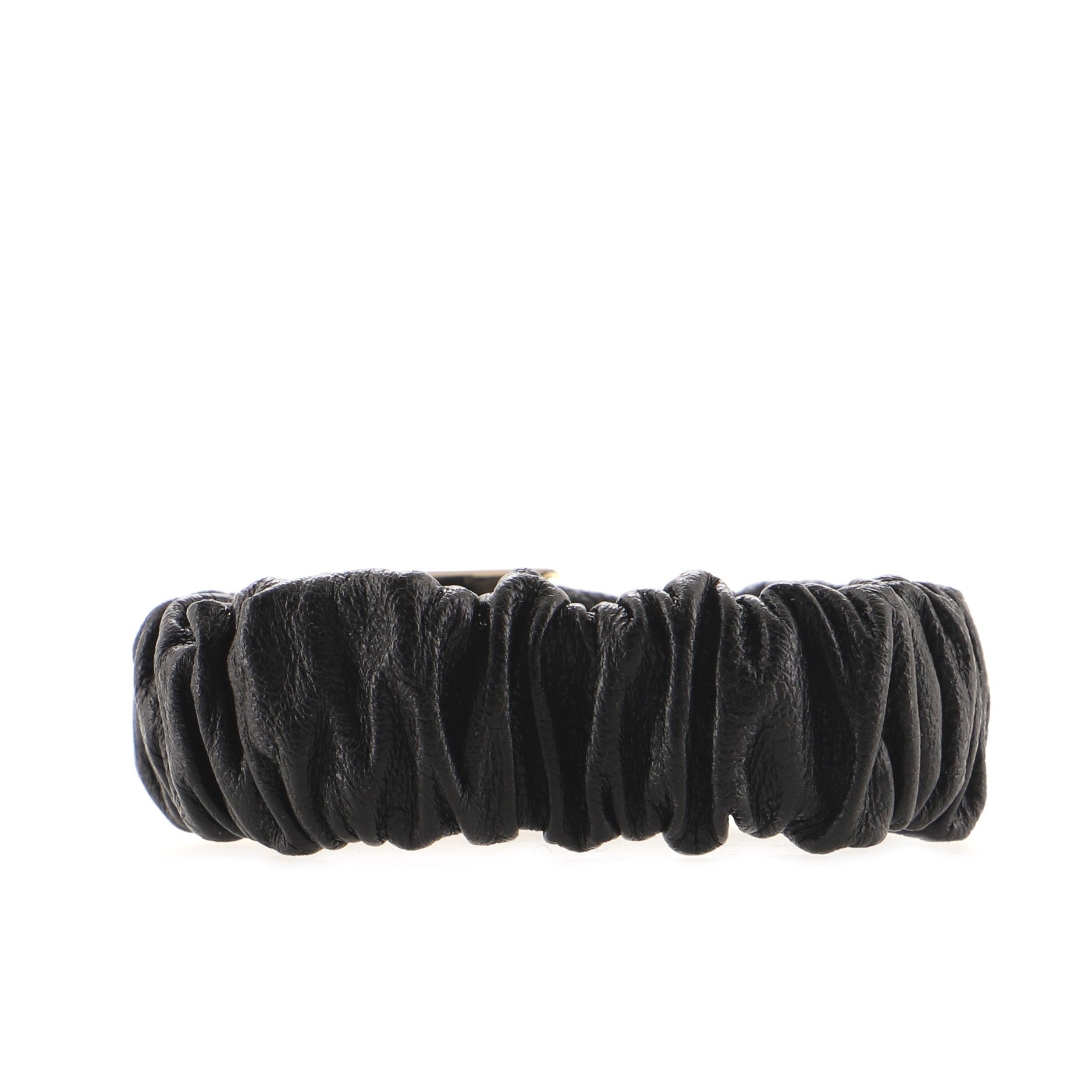 CC Scrunchie Metal and Leather XS