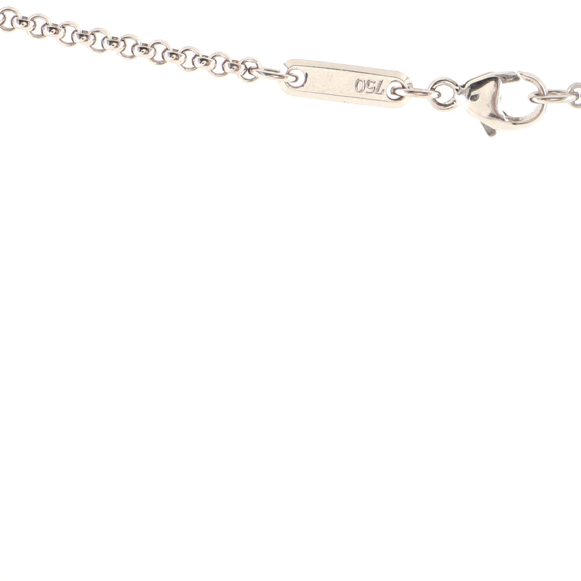 Happy Diamonds 3 Diamond Heart Pendant Necklace 18K White Gold and Diamonds